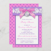 プリントボウフローラレースベビーシャワー招待状 招待状 (正面/裏面)