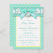 プリントボウフローラレースベビーシャワー招待状 招待状 (正面/裏面)