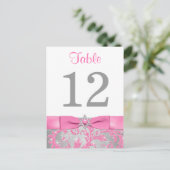 プリントボウ – Winter Wonderlandテーブル番号カード ポストカード (スタンド正面)