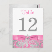 プリントボウ – Winter Wonderlandテーブル番号カード ポストカード (正面/裏面)