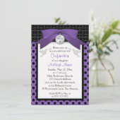 プリントボーパープルファーストホリー確認招待状 招待状 (スタンド正面)