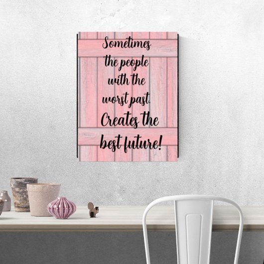 プリントポスターピンクブラックことわざ最高の未来 ポスター