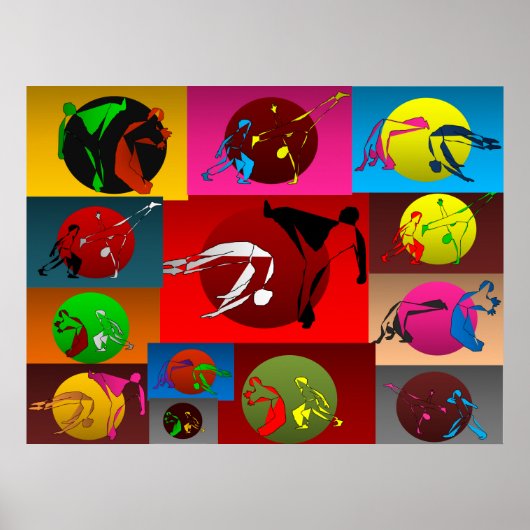 プリントポスターcapeiraゲームサンセット ポスター (正面)