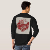 プリントメンズのクリスマス スペシャル ブラックTシャツ| Tシャツ (裏面フル)
