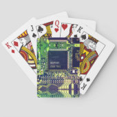 プリントモダン回路基板デザインの名前の追加オタク系の トランプ (裏面)