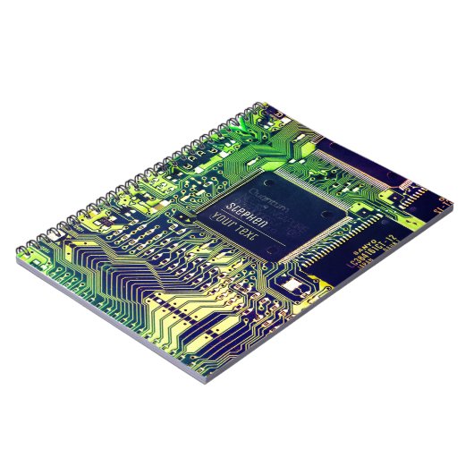 プリントモダン回路基板デザインの名前の追加オタク系の ノートブック (左側)