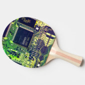 プリントモダン回路基板デザインの名前の追加オタク系の 卓球ラケット (横)