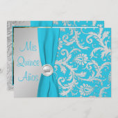 プリントリボンアクア、シルバーフォトキンセアニェラ 招待状 (正面/裏面)