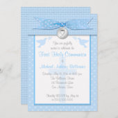 プリントリボンファーストホリーコミュニオン招待状 招待状 (正面/裏面)