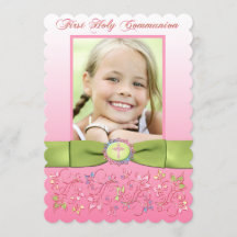 プリントリボン第1回聖餐式フォト招待状