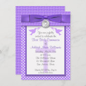 プリントリボン第1聖餐式招待状 招待状 (正面/裏面)