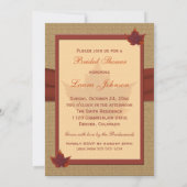 プリントリボン紅葉ブライダルシャワー招待状 招待状 (裏面)