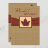 プリントリボン紅葉ブライダルシャワー招待状 招待状 (正面/裏面)