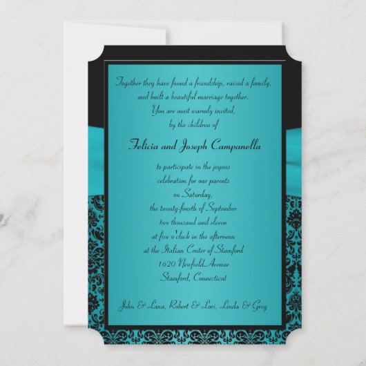 プリントリボン25周年記念招待状 招待状 (裏面)