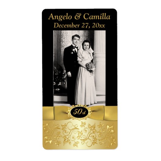 プリントリボン50周年記念フォトワインラベル ラベル (正面)