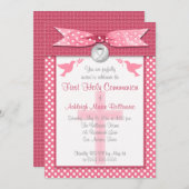 プリントリボン　初めての聖体拝領招待状 招待状 (正面/裏面)