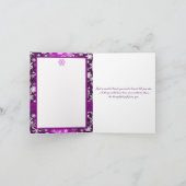 プリントリボン 紫と白の雪の結晶 感謝 (内部)