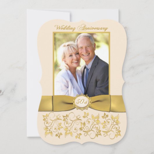 プリントリボン　50周年招待状2 招待状 (正面)