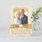 プリントリボン　50周年招待状2 招待状 (スタンド正面)