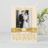 プリントリボン 50周年記念招待状 招待状 (スタンド正面)