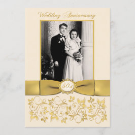 プリントリボン　50周年記念招待状 招待状