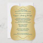 プリントリボン 50周年 招待状 - ティール2 (裏面)