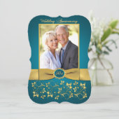 プリントリボン 50周年 招待状 - ティール2 (スタンド正面)