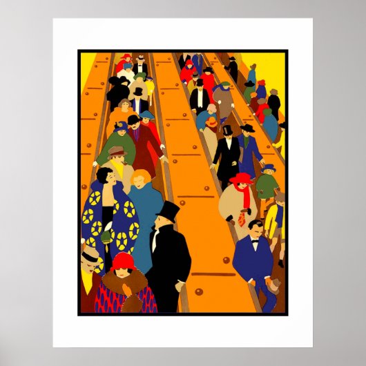 プリントレトロロンドンビンテージイメージ ポスター (正面)