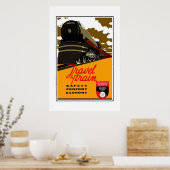 プリントレトロヴィンテージイメージトラベルバイトレイン ポスター (キッチン)