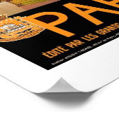 プリントレトロヴィンテージイメージトラベルパリフランス ポスター (角)