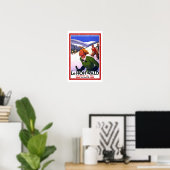 プリントレトロヴィンテージイメージトラベルホワルトスキー ポスター (ホームオフィス)