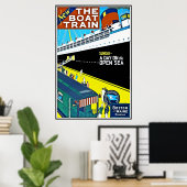 プリントレトロヴィンテージイメージトラベルボストンメインシップ ポスター (ホームオフィス)