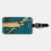 プリントヴィンテージの自由の女神が付いている荷物のラベル ラゲッジタグ (正面横)