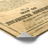 プリントヴィンテージ北米地図 ポスター (角)