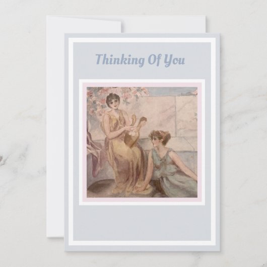 プリント可能なグリーティングカード | クラシカルアート | 思慕 カード (正面)