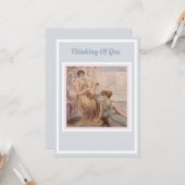 プリント可能なグリーティングカード | クラシカルアート | 思慕 カード (正面/裏面インサイチュ)