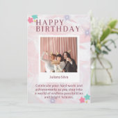 プリント可能なハッピーバースデーカード 招待状 (スタンド正面)