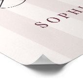 プリント可能なボンジュールベベベビーブシャワーウェルカムサイン ポスター (角)