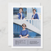 プリント可能なモデルコンポジットカード 招待状 (裏面)