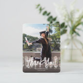 プリント可能な卒業おめでとう感謝カード写真付き 招待状 (スタンド正面)