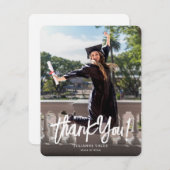 プリント可能な卒業おめでとう感謝カード写真 招待状 (正面/裏面)