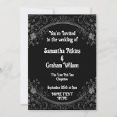 プリント可能な結婚式の招待状テンプレート 招待状 (正面)