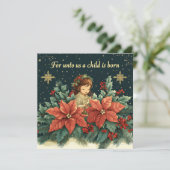 プリント可能な聖書の詩のクリスマス子供スクラップブック 招待状 (スタンド正面)