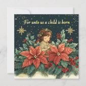 プリント可能な聖書の詩のクリスマス子供スクラップブック 招待状 (正面)