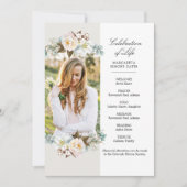 プリント可能な花 お別れの会 フラット プログラム (正面)