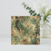 プリント可能な 秋の森 ディストレス インク スクラップブック 招待状 (スタンド正面)