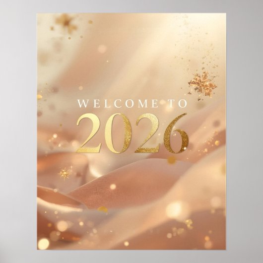 プリント可能な“Welcome to 2026”ポスター – Golden Dawn N ポスター (正面)