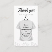 プリント向けシャツの洗気に浄指示 名刺 (裏面)