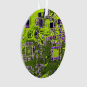 プリント回路アセンブリPCBイエロー回路基板 オーナメント (正面)