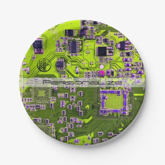 プリント回路アセンブリPCBイエロー回路基板 ペーパープレート (正面)